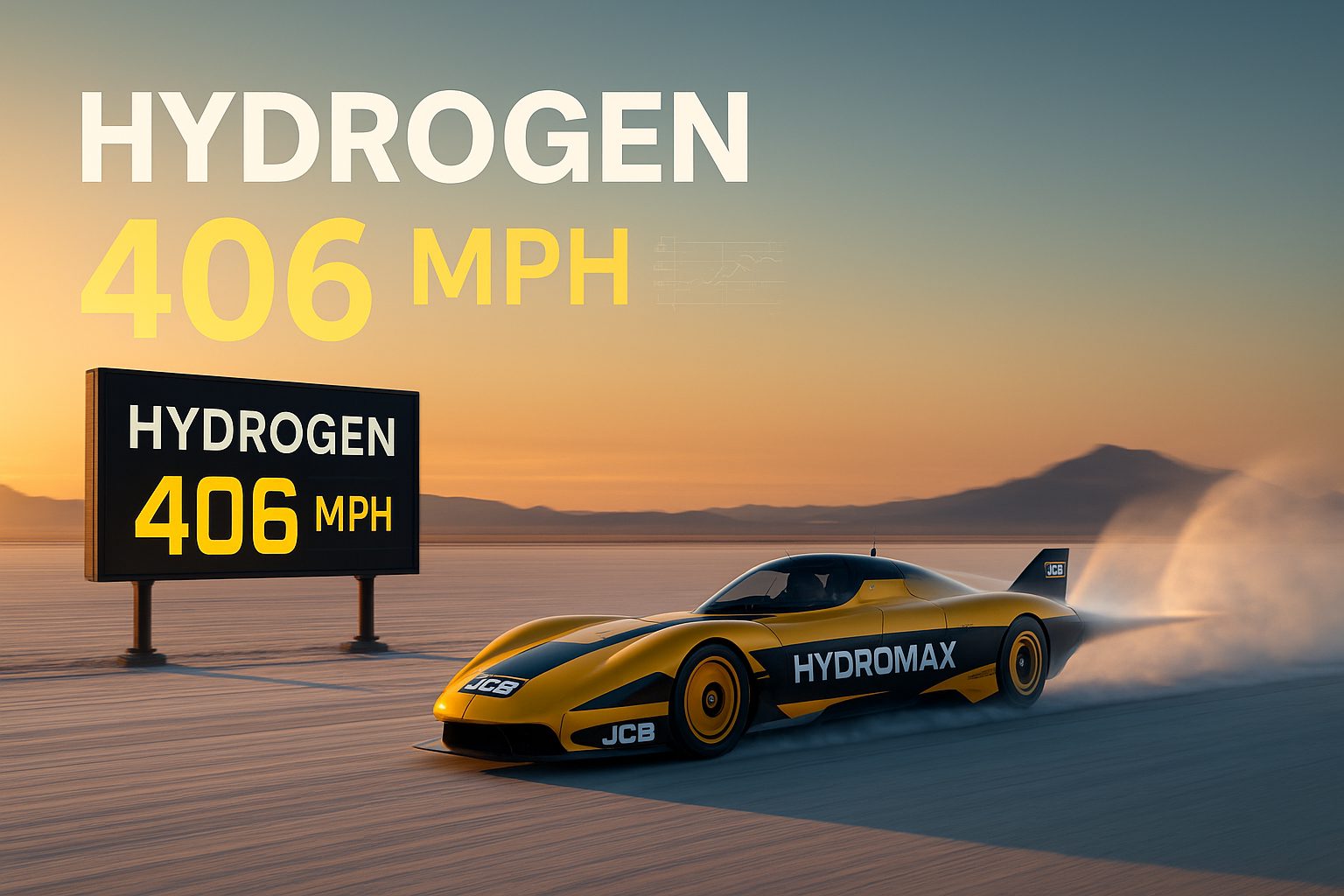 Hydrogen Goes Supersonic Adjacent, Andy Green Hits 406 MPH in JCB Hydromax